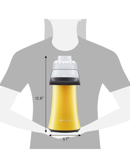 Hacedor de Palomitas Elite Gourmet 4 Cuartos Amarillo 1300W