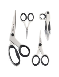 Juego de Tijeras de Costura SCAIKTIG 4 Piezas Acero Inoxidable