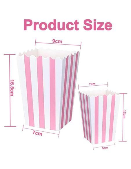 Bolsas de Palomitas Mantianstar 40 Cajas Rosa y Blanco