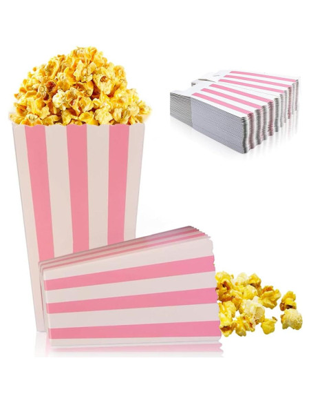 Bolsas de Palomitas Mantianstar 40 Cajas Rosa y Blanco