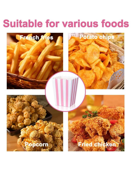 Bolsas de Palomitas Mantianstar 40 Cajas Rosa y Blanco