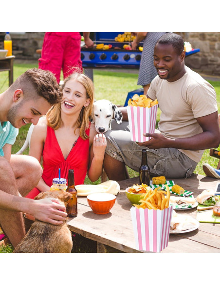 Bolsas de Palomitas Mantianstar 40 Cajas Rosa y Blanco