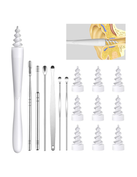Kit de Limpieza de Cerumen Q-Grips 2025 7 en 1 Silicona