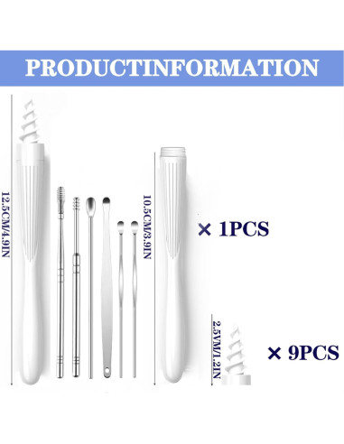 Kit de Limpieza de Cerumen Q-Grips 2025 7 en 1 Silicona