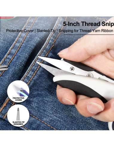 Juego de Tijeras de Costura SCAIKTIG 4 Piezas Acero Inoxidable