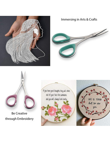 Juego de Tijeras de Bordado Pafason 10.16 cm Acero Inoxidable