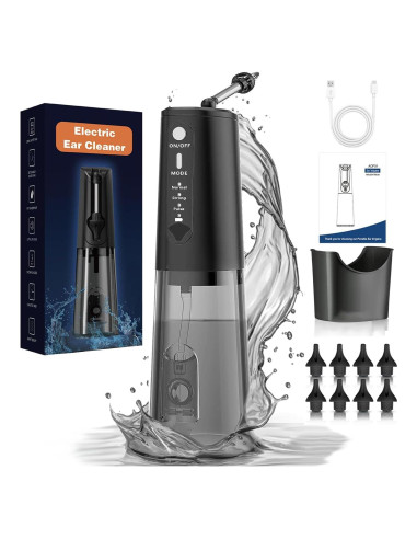 Kit Eléctrico de Limpieza de Oídos Jura IPX7 8 Piezas