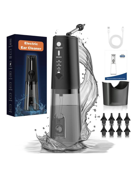 Kit Eléctrico de Limpieza de Oídos Jura IPX7 8 Piezas