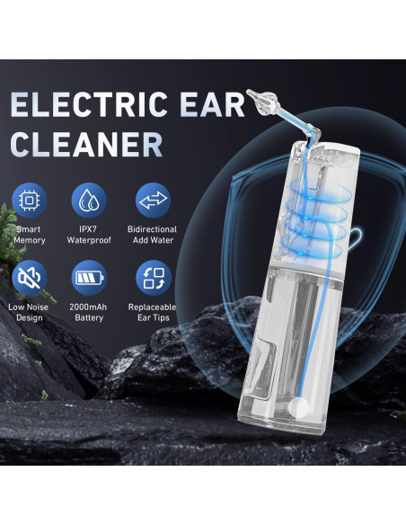 Kit Eléctrico de Limpieza de Oídos Jura IPX7 8 Piezas