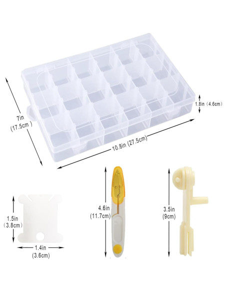 Organizador de Hilo de Bordado INFNZOLI con 120 Bobinas y Tijeras