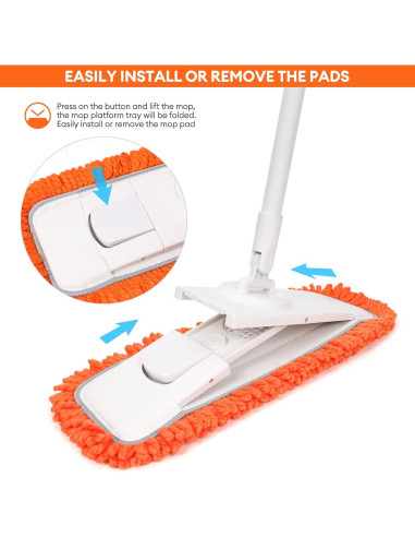 Mopa de Polvo Lalafancy con Almohadilla Microfibra 127 cm