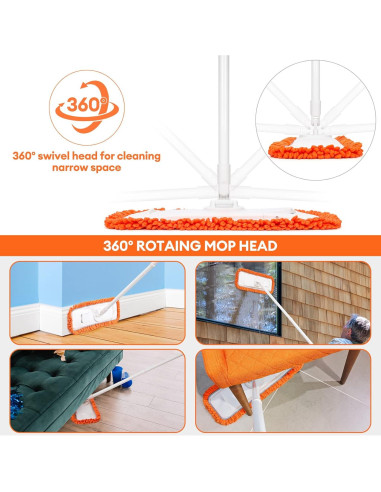 Mopa de Polvo Lalafancy con Almohadilla Microfibra 127 cm