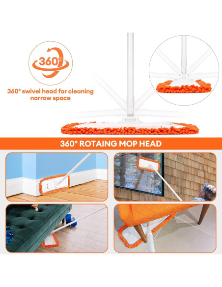 Mopa de Polvo Lalafancy con Almohadilla Microfibra 127 cm