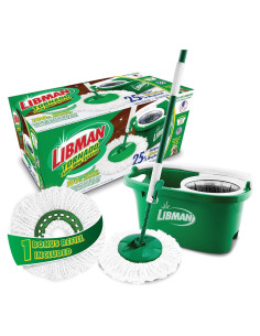 Trapeador Tornado Libman con Cubo y 2 Cabezas Microfibra