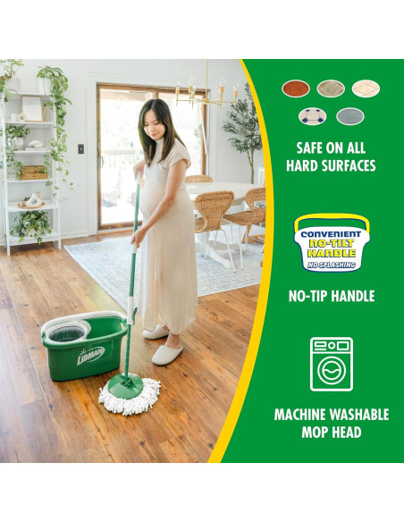 Trapeador Tornado Libman con Cubo y 2 Cabezas Microfibra