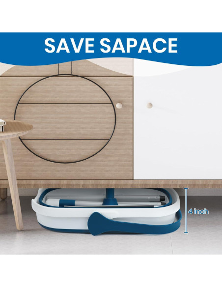 Juego de Mopa y Cubo Plegable TrueYee 9.5L Microfibra