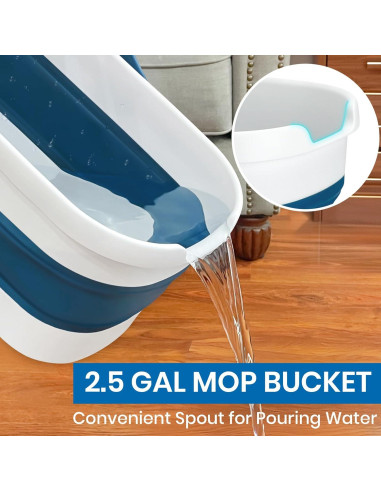 Juego de Mopa y Cubo Plegable TrueYee 9.5L Microfibra