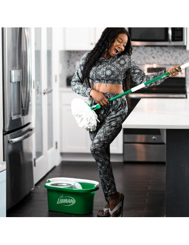 Trapeador Tornado Libman con Cubo y 2 Cabezas Microfibra