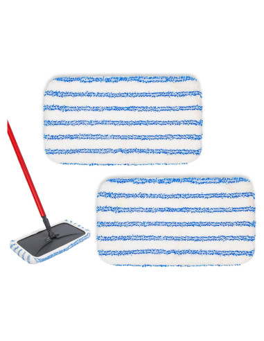 Paquete de 2 almohadillas de fregona kCarpoly 38x20 cm