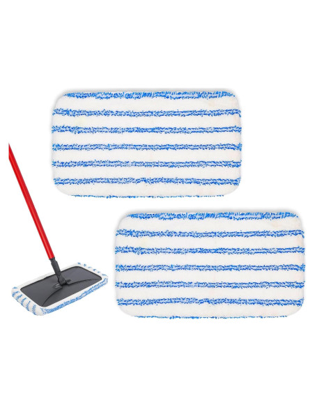 Paquete de 2 almohadillas de fregona kCarpoly 38x20 cm