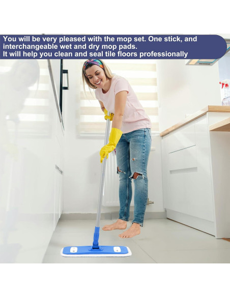 Mop de Microfibra SOOCAN 2 en 1 con Almohadillas Lavables