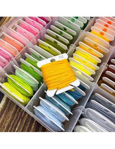 Organizador de Hilo de Bordado INFNZOLI con 120 Bobinas y Tijeras