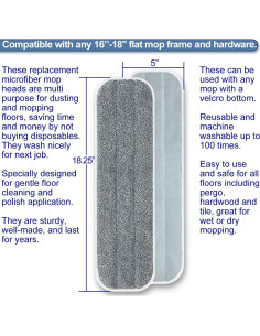 Paños de Repuesto para Mop Microfibra 46 cm SOOCAN - 5 Pzs 2
