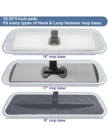 Paños de Repuesto para Mop Microfibra 46 cm SOOCAN - 5 Pzs