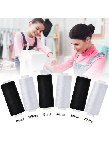 Kit de Hilo de Costura 6 Piezas 400 Yards Poliester Dorbetar