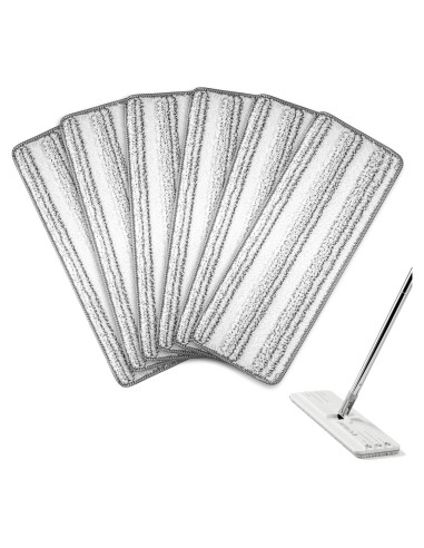 Paños de Mopa de Microfibra Reemplazo 15" x 4.9" - 6 Pzas