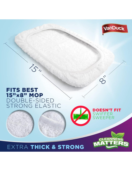 Paños de Mopa de Algodón VanDuck 15x8 cm 6-Pack