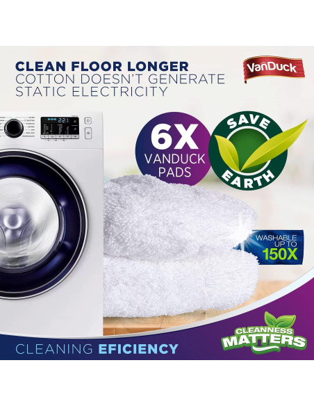 Paños de Mopa de Algodón VanDuck 15x8 cm 6-Pack