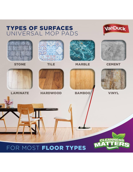 Paños de Mopa de Algodón VanDuck 15x8 cm 6-Pack