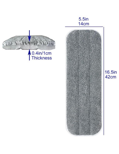 Paños de Repuesto para Mopas JOYHAA 41.91x13.97 cm 6 Pzas