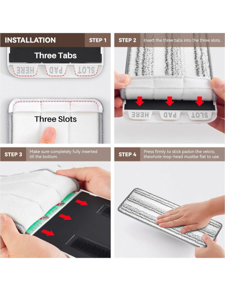 Paños de Mopa de Microfibra 33 cm Reemplazo Lavable 6 Pzas