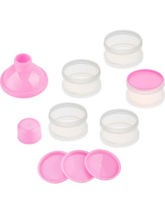 Dispensador de Fórmula Accmor Rosa 5 Capas Apilable 2