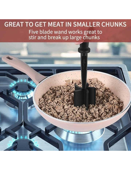 Machacador de Carne Nylon Resistente al Calor 28x6.2cm