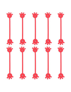 Sujetadores de Cable Magnéticos PATIKIL 10 Pcs Silicona Roja