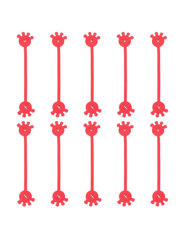 Sujetadores de Cable Magnéticos PATIKIL 10 Pcs Silicona Roja