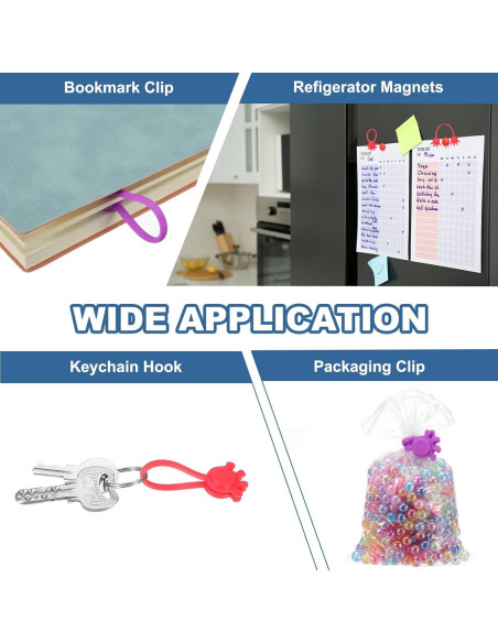 Sujetadores de Cable Magnéticos PATIKIL 10 Pcs Silicona Roja