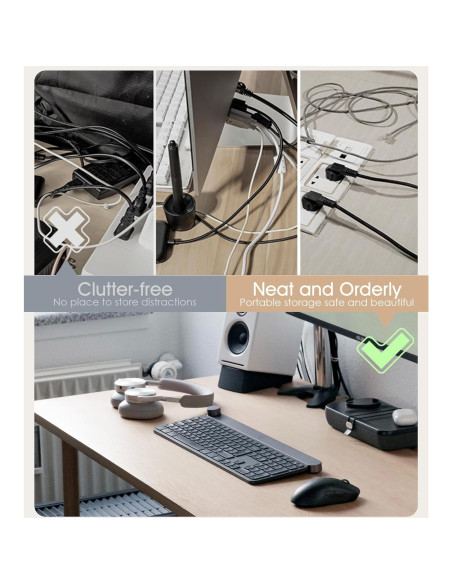 Organizador de Cables Nearockle 8 Piezas Silicona Magnético