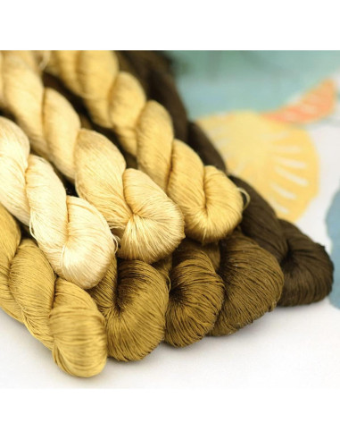 Hilo de Seda 100% Natural MINGGUXIUYI 8 Colores 110m