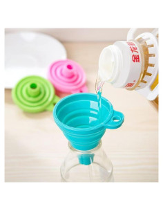 Juego de 3 embudos de silicona colapsables HDTXZYGOOD