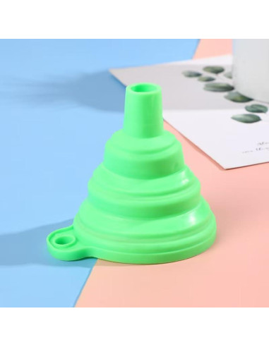 Juego de 3 embudos de silicona colapsables HDTXZYGOOD