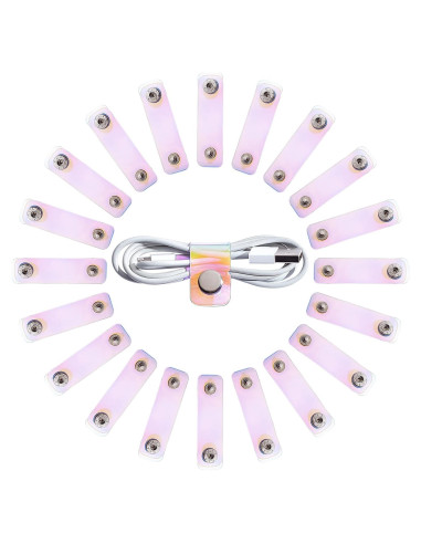 Correas de Cable Reutilizables GORGECRAFT 20pcs 7.5cm Holográficas