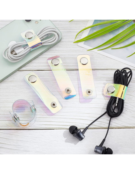 Correas de Cable Reutilizables GORGECRAFT 20pcs 7.5cm Holográficas