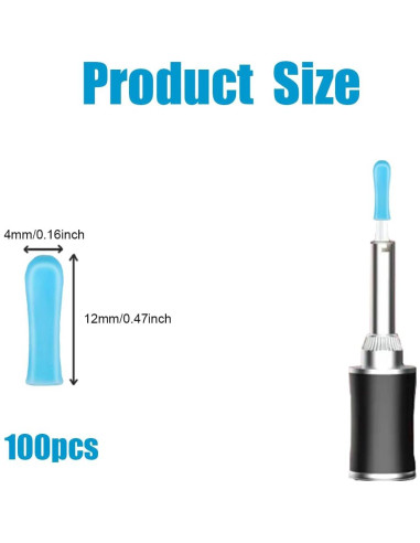 100 Piezas Consejos de Silicona para Limpiar Oídos Angelise