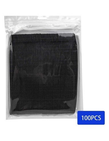 100 Correas de Sujeción Reutilizables KOOWIN 20x1,3 cm Negras
