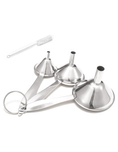 Embudo de Acero Inoxidable YIKANGHENG 3 Piezas con Mango