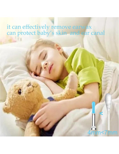 100 Piezas Consejos de Silicona para Limpiar Oídos Angelise